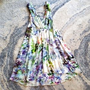 Seraphine Floral 100% Silk Maternity Dress